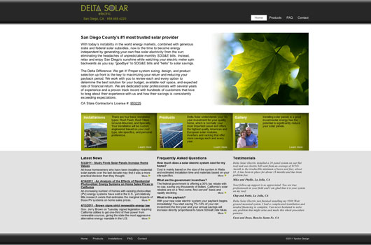 delta solar website page 1