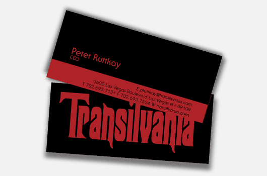 transilvania business card